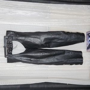 Vintage Black Leather Women's Chaps SzL